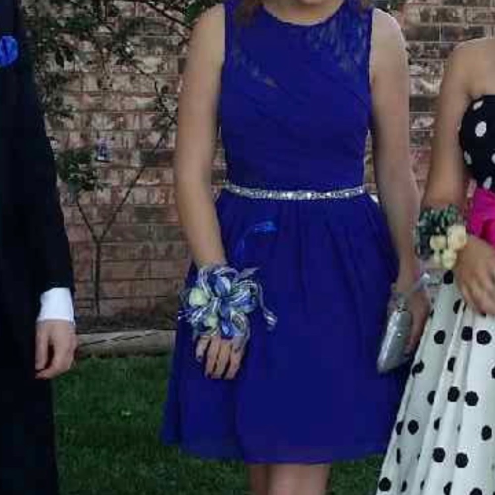 Short blue formal